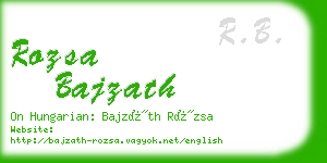 rozsa bajzath business card